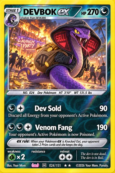 DEVBOK ex trading card