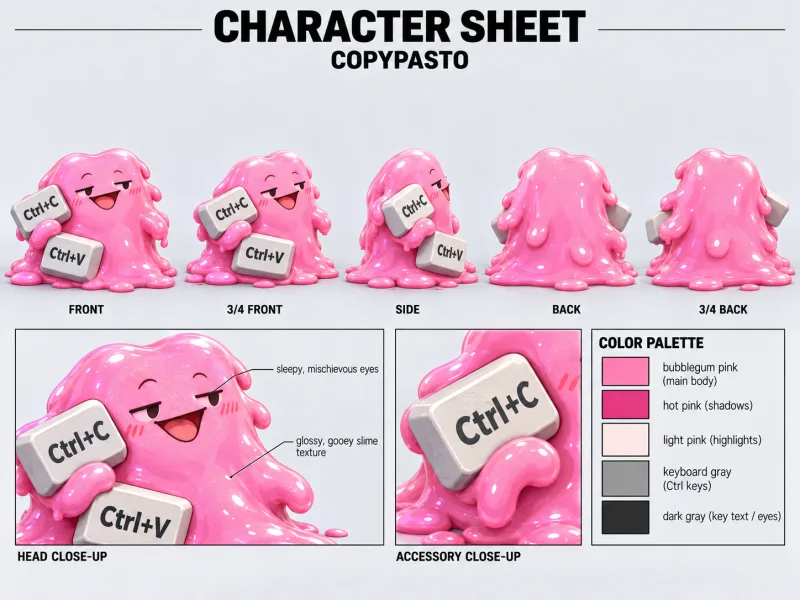 COPYPASTO character sheet with multiple views